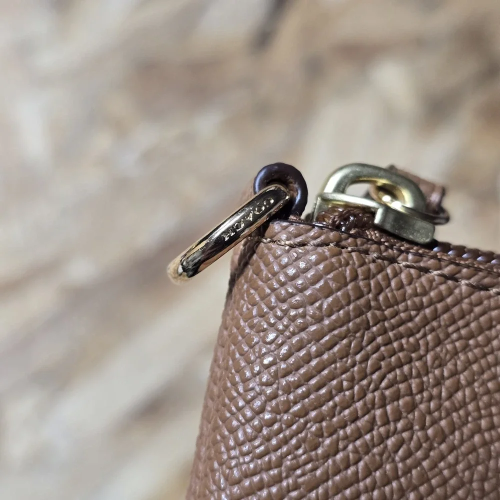 COACH Brown Leather Pouch Clutch Bag 9